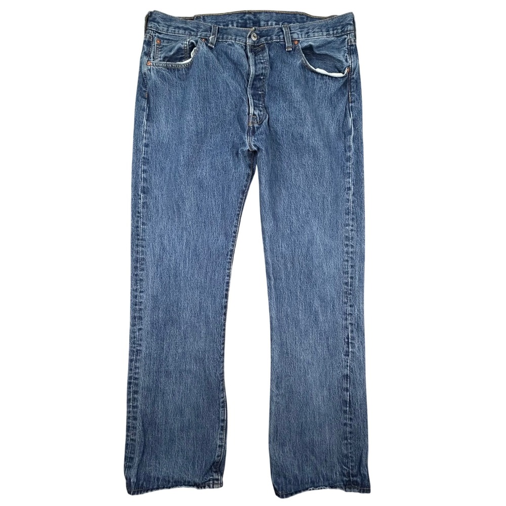 Levis 501‎ XX Button Fly Jeans Mens W40 L34 Blue Denim Straight Leg Pants
